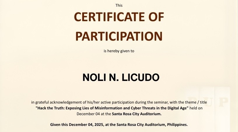 Certificate